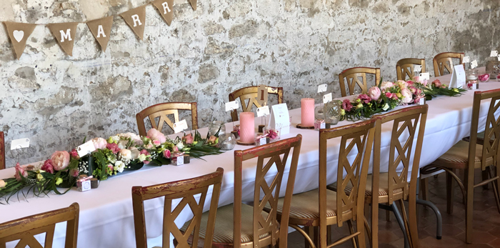 Décoration table d'honneur